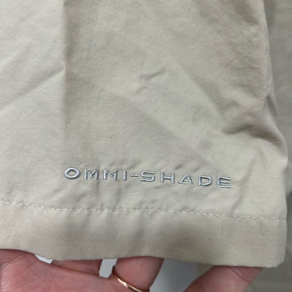 Columbia PFG Shirt Men’s Small Tan Short Sleeve Button Up Vented Fishing-EUC! - Picture 7 of 8